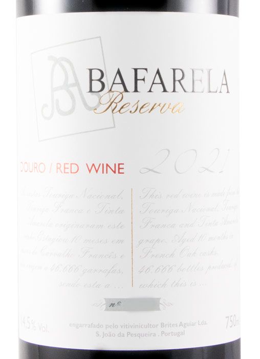 2021 Bafarela Reserva tinto