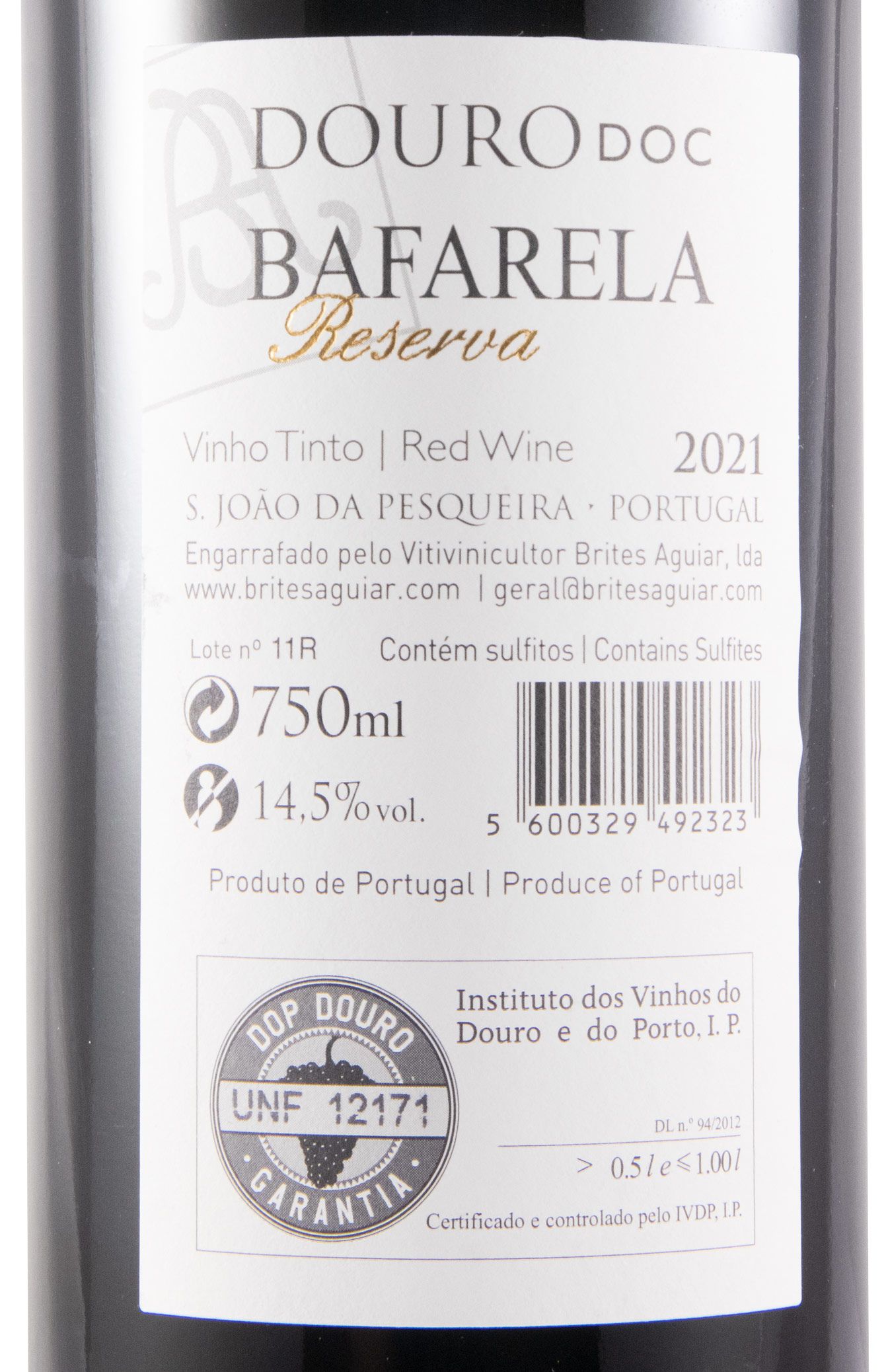 2021 Bafarela Reserva tinto