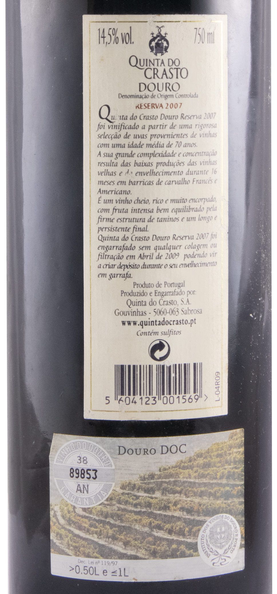 2007 Quinta do Crasto Vinhas Velhas Reserva tinto