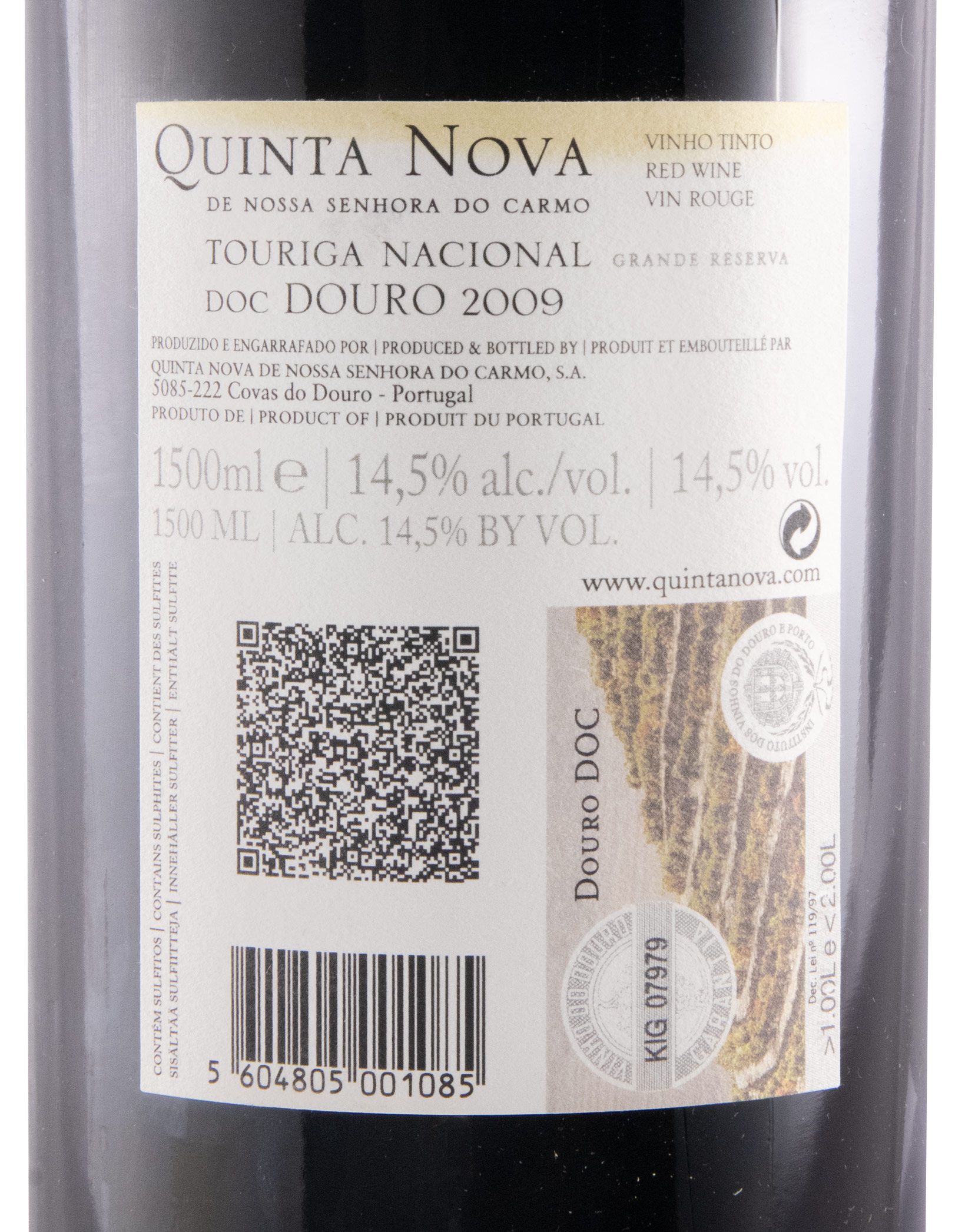 2009 Quinta Nova Touriga Nacional Grande Reserva tinto 1,5L