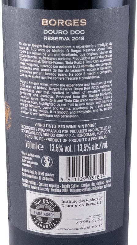 2019 Borges Reserva Douro tinto