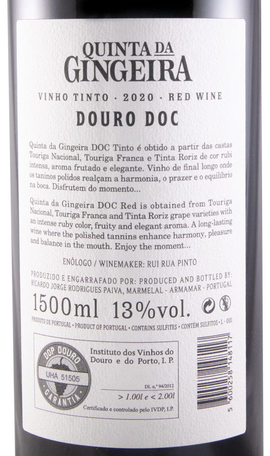 2020 Quinta da Gingeira red 1.5L