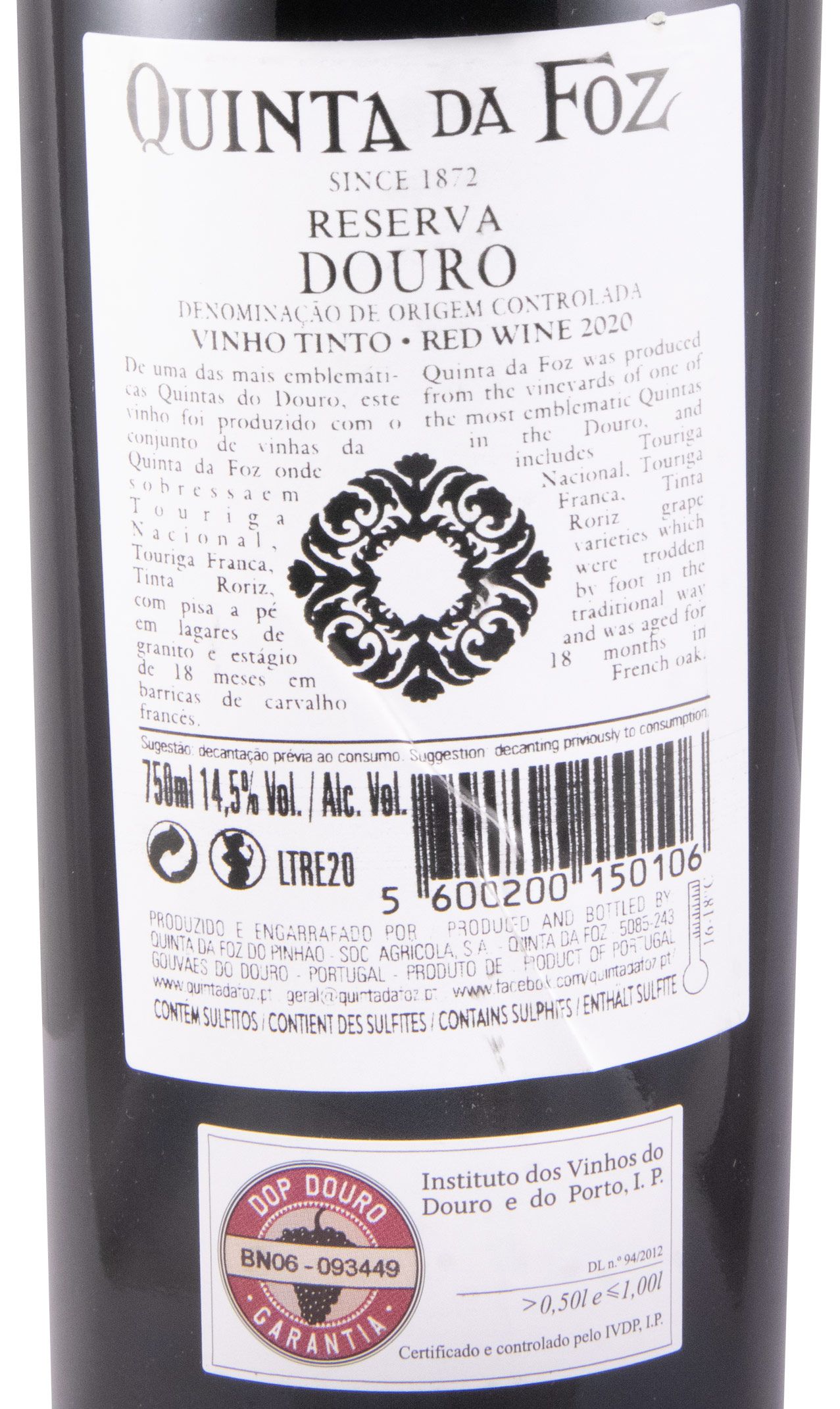 2020 Quinta da Foz Reserva tinto