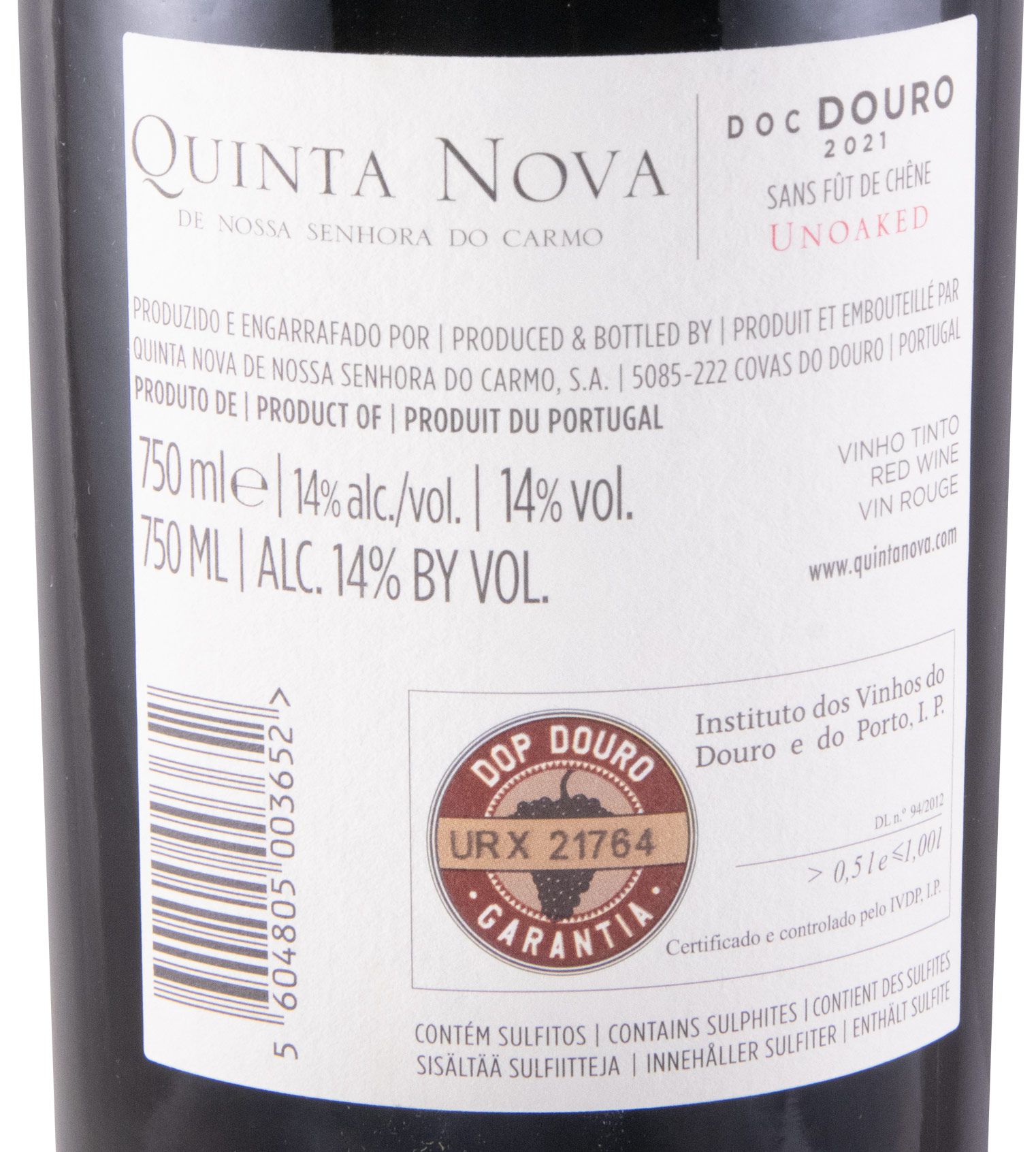 2021 Quinta Nova Unoaked red