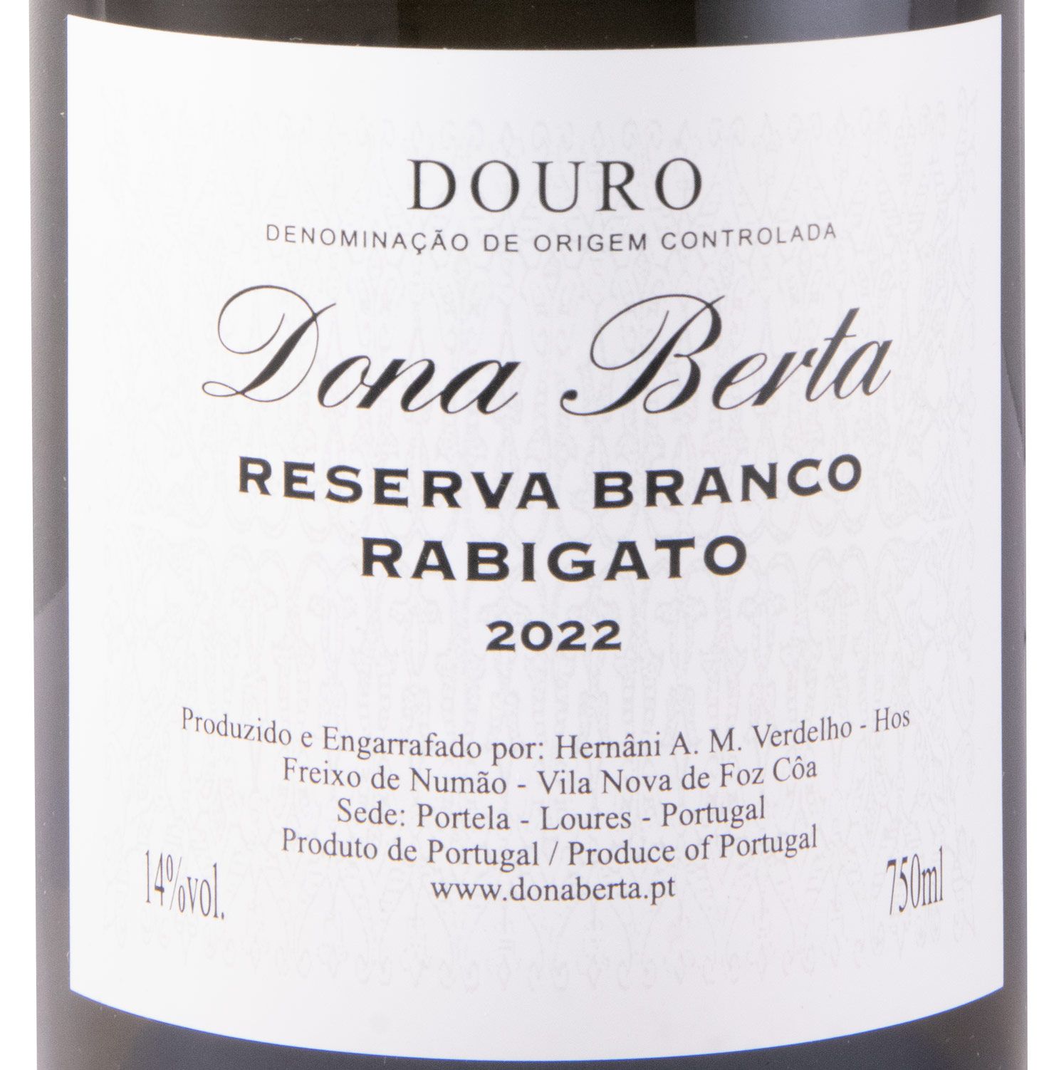 2022 Dona Berta Rabigato Reserva branco