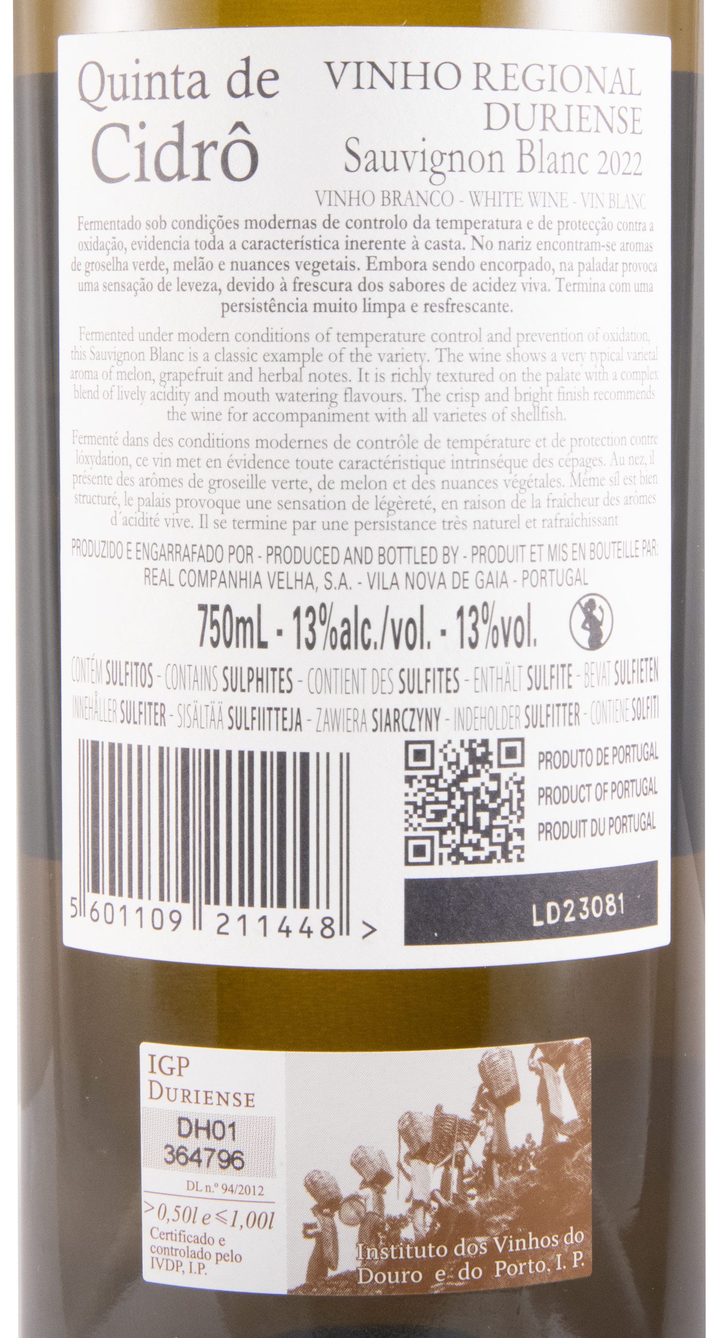 2022 Quinta de Cidrô Sauvignon Blanc branco