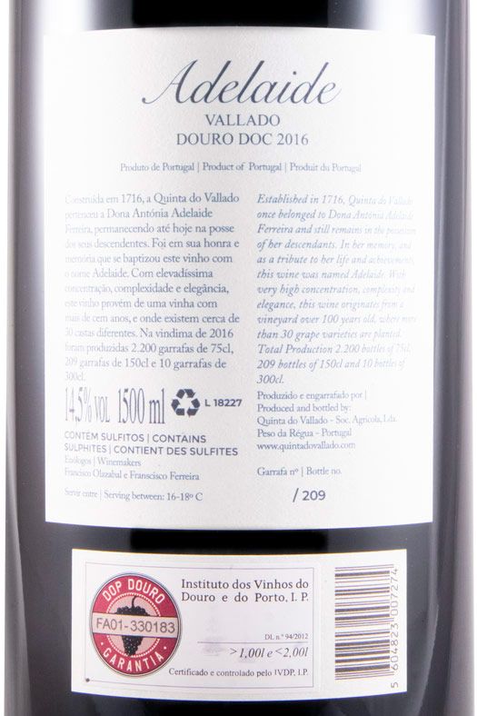 2016 Vallado Adelaide red 1.5L