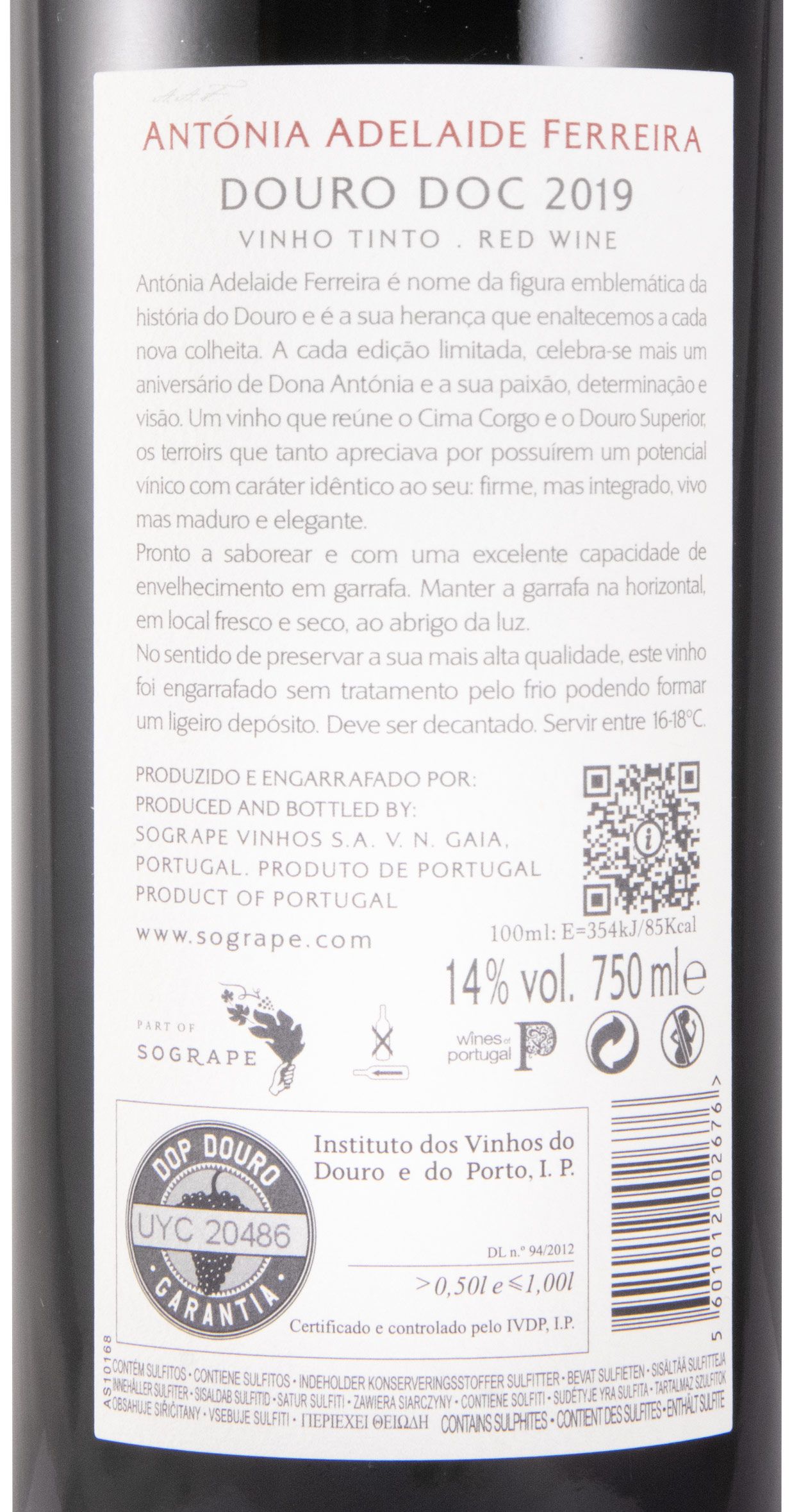 2019 Antónia Adelaide Ferreira Edição Limitada tinto
