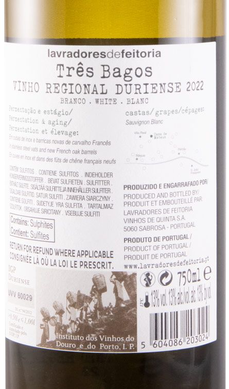 2022 Lavradores de Feitoria Três Bagos Sauvignon Blanc branco