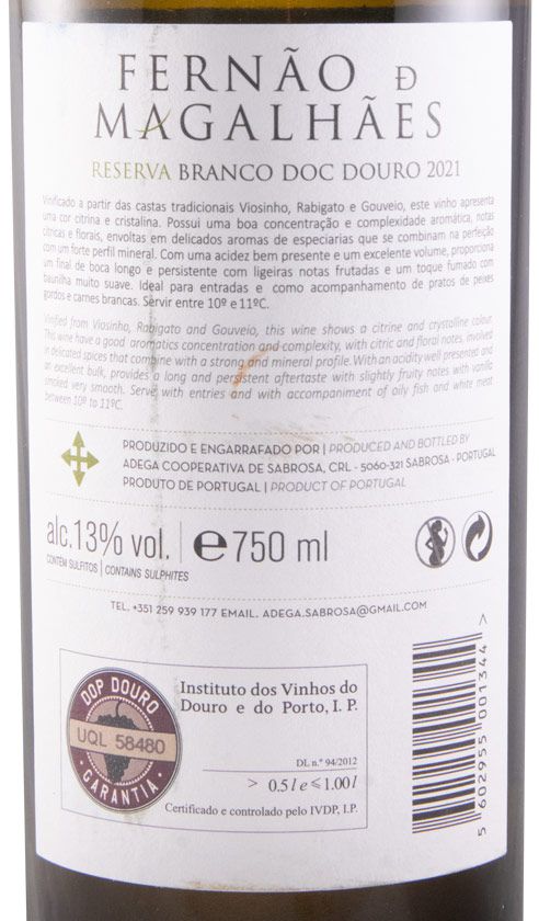 2021 Fernão de Magalhães Reserva branco