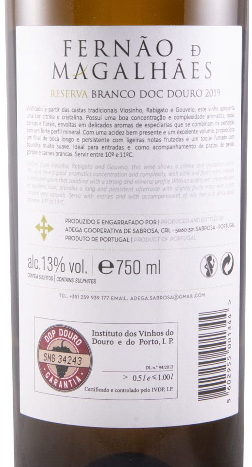 2019 Fernão de Magalhães Reserva branco