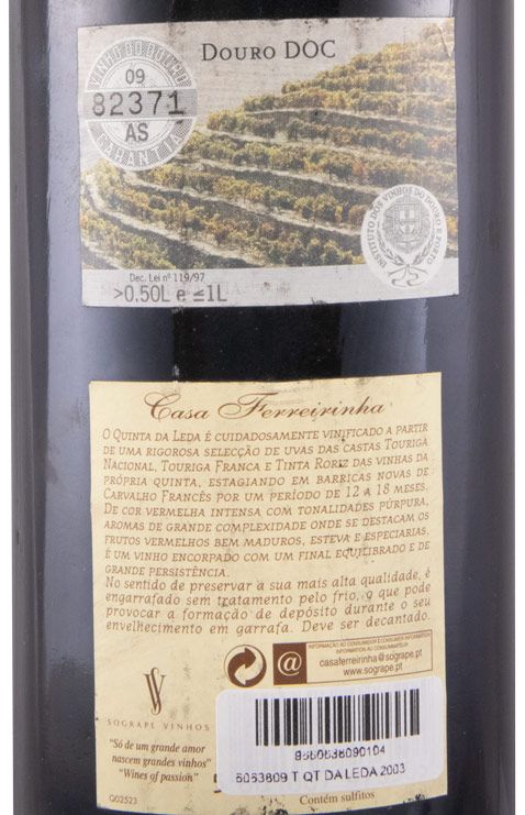 2003 Casa Ferreirinha Quinta da Leda tinto