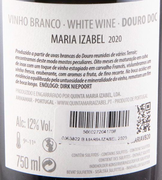 2020 Maria Izabel branco (rótulo danificado)