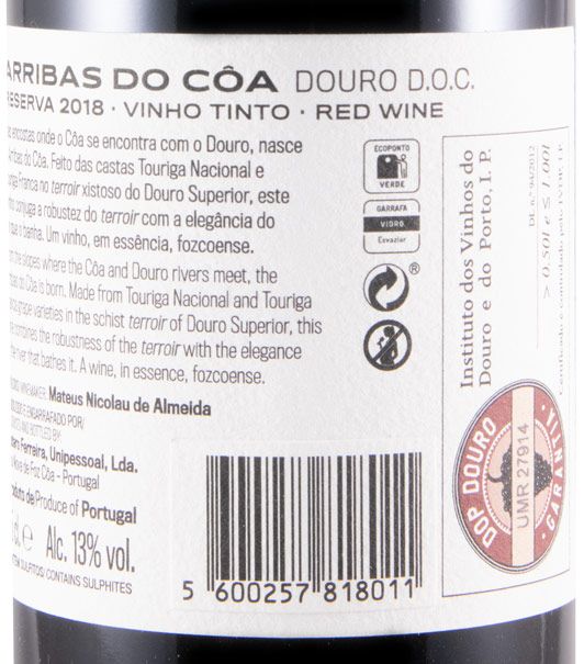 2018 Arribas do Côa Reserva tinto