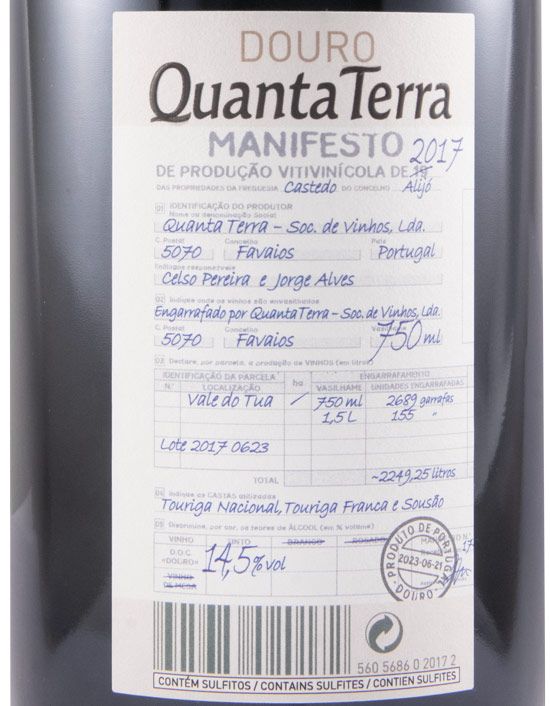 2017 Quanta Terra Manifesto tinto