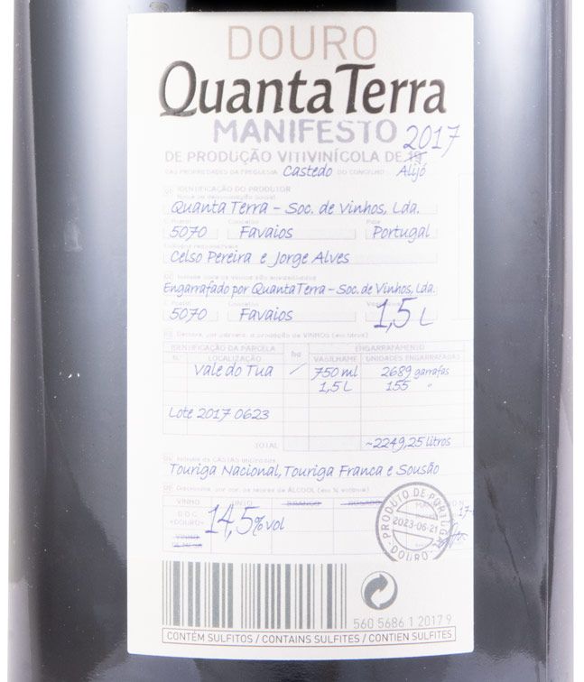 2017 Quanta Terra Manifesto tinto 1,5L