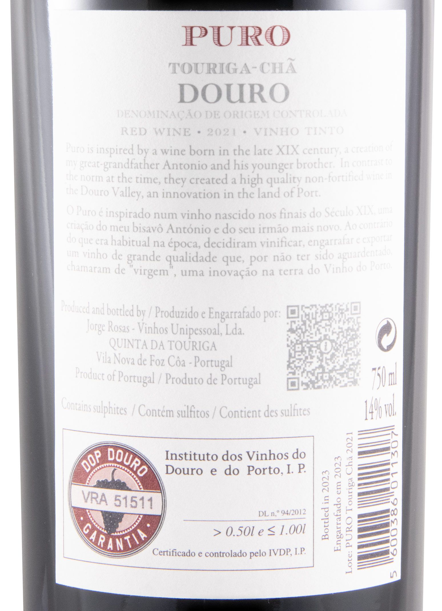 2021 Quinta da Touriga-Chã Puro tinto