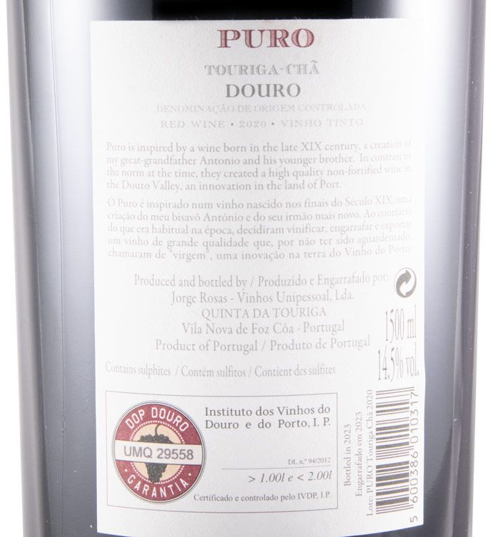 2020 Quinta da Touriga-Chã Puro tinto 1,5L