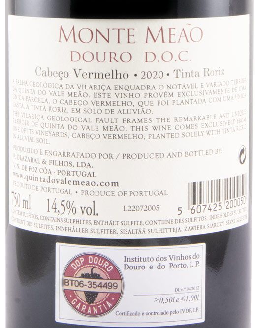 2020 Monte Meão Vinha do Cabeço Vermelho Tinta Roriz red