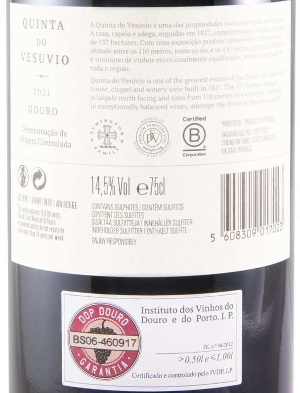 2021 Quinta do Vesuvio red