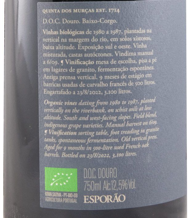 2021 Quinta dos Murças Margem biológico tinto