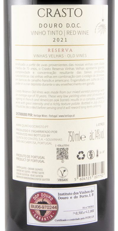 2021 Crasto Vinhas Velhas Reserva tinto