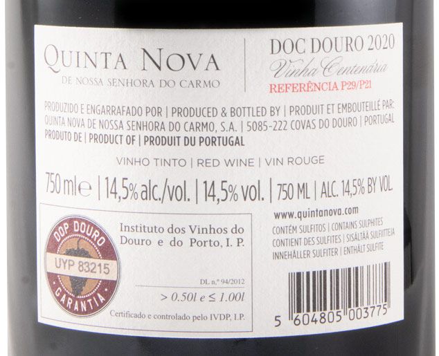 2020 Quinta Nova Vinha Centenária Referência P29/P21 tinto