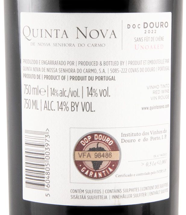 2022 Quinta Nova Unoaked tinto