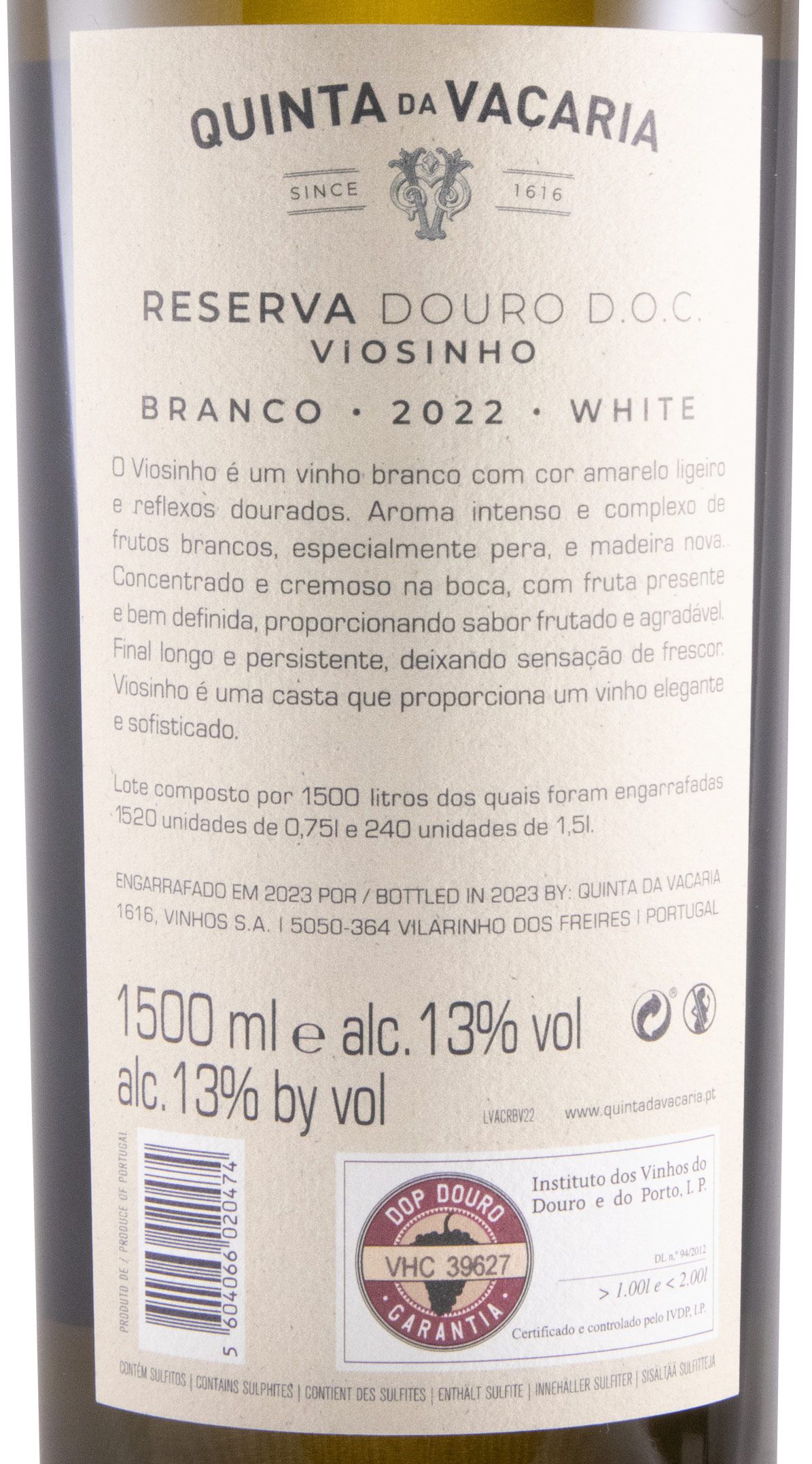 2022 Quinta da Vacaria Viosinho Reserva white 1.5L