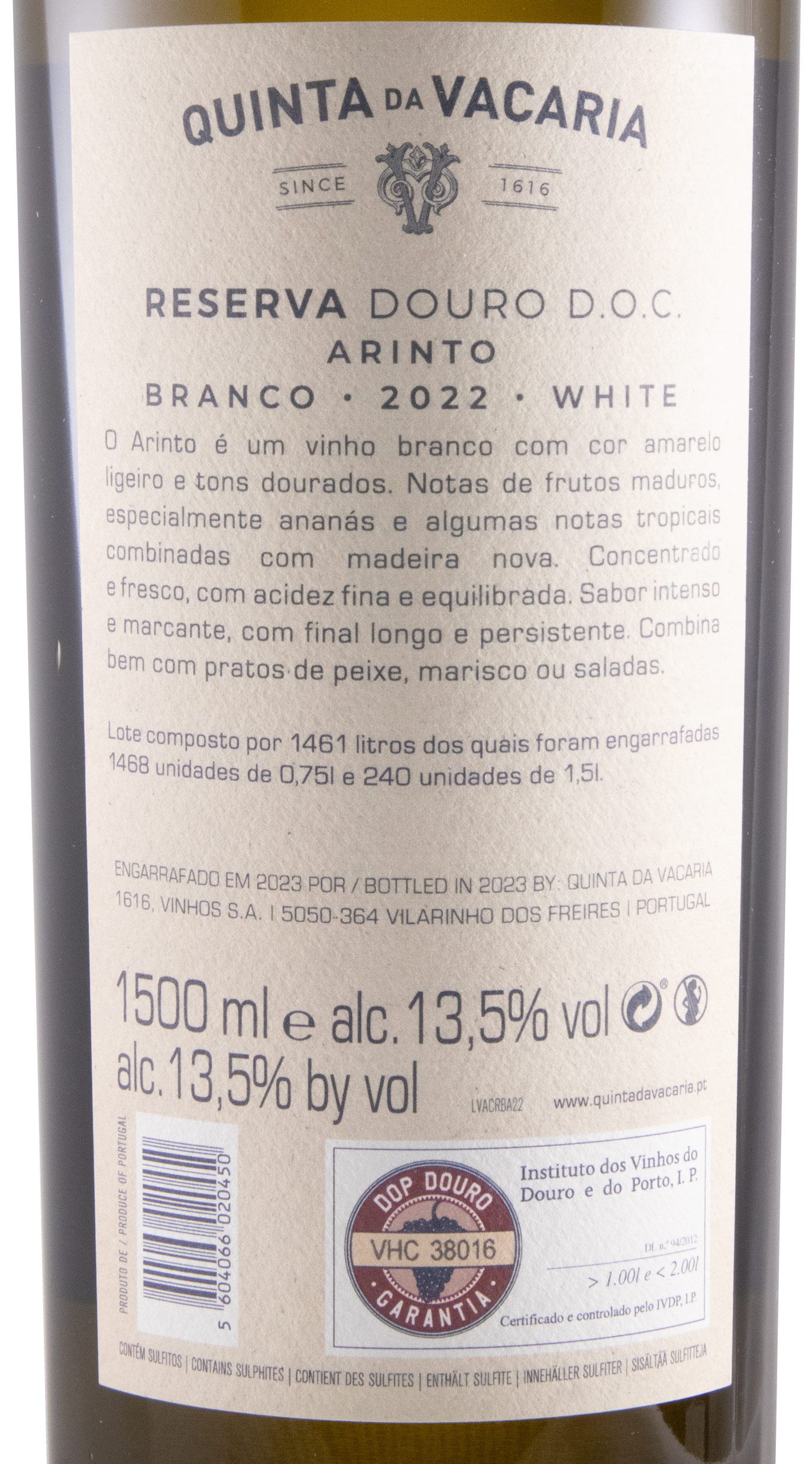 2022 Quinta da Vacaria Arinto Reserva white 1.5L