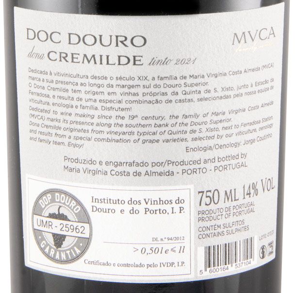 2021 Dona Cremilde red