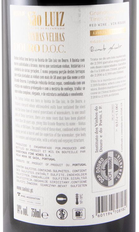 2019 Kopke Quinta de São Luiz Vinhas Velhas Grande Reserva red
