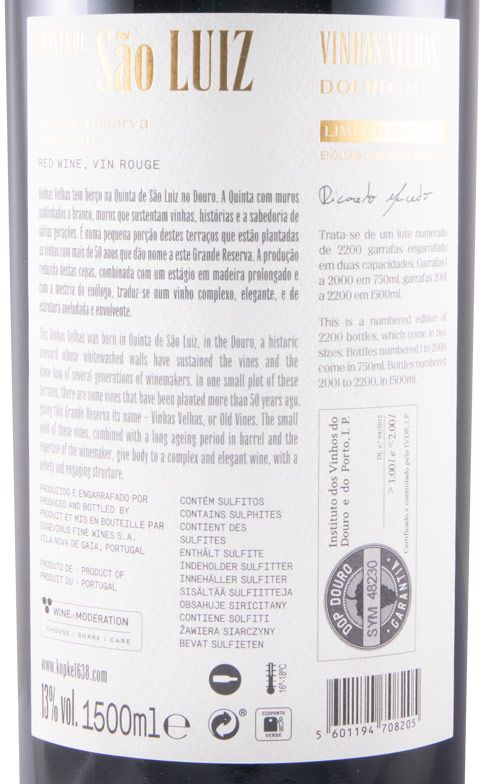 2017 Kopke Quinta de São Luiz Vinhas Velhas Grande Reserva red 1.5L
