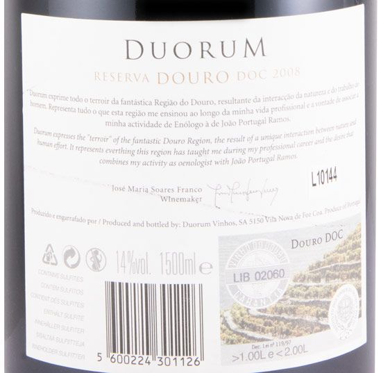 2008 Duorum Vinhas Velhas Reserva tinto 1,5L