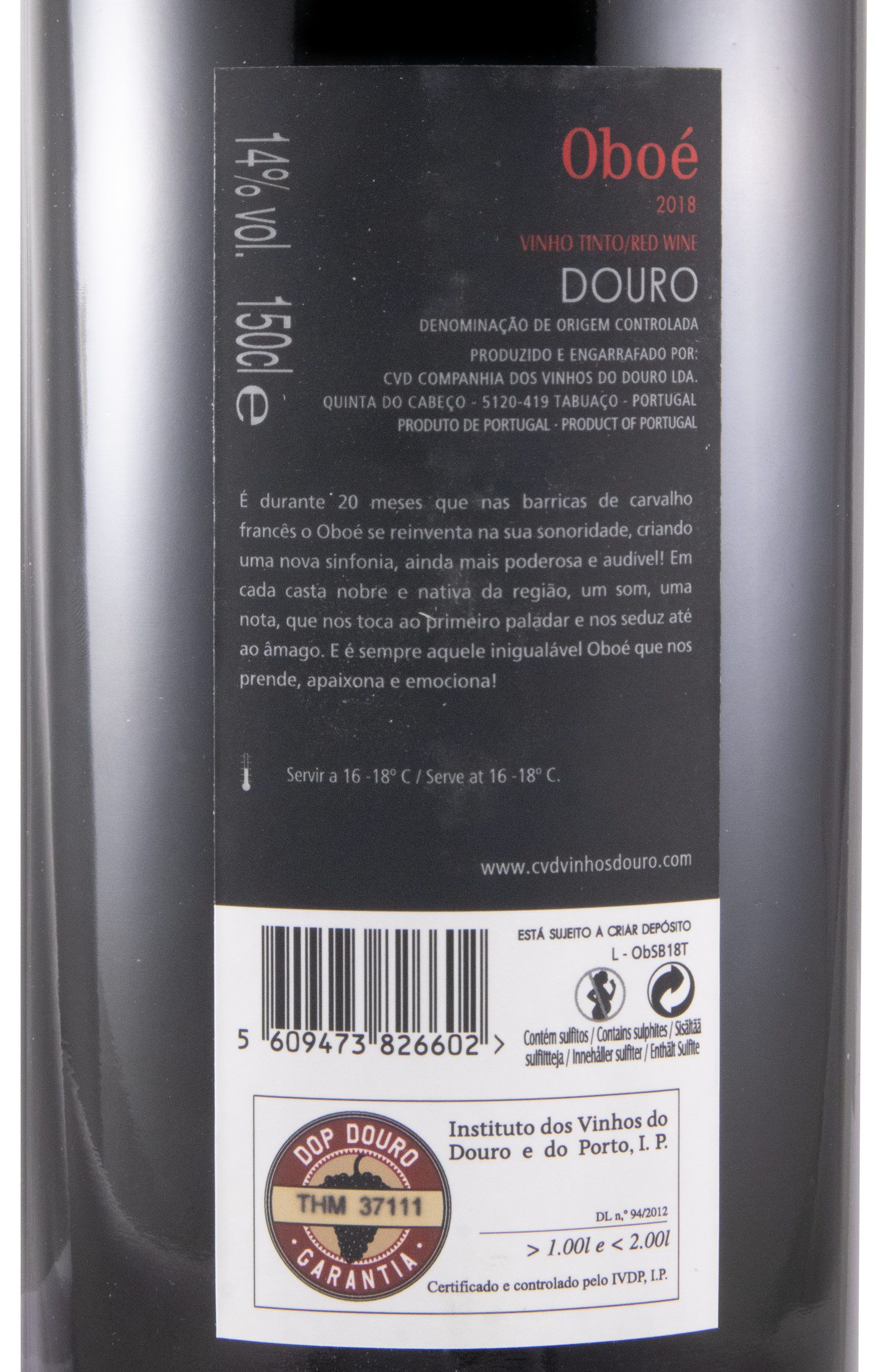 2018 Oboé Som de Barrica tinto 1,5L