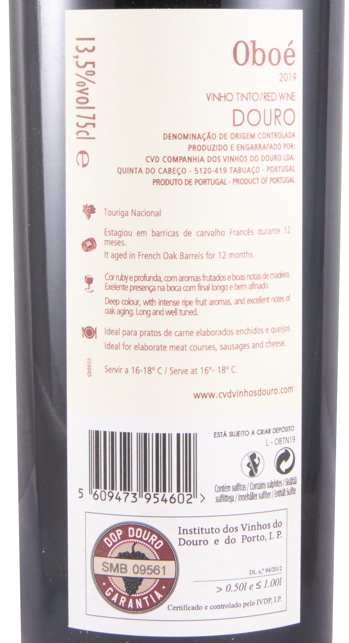 2019 Oboé Touriga Nacional red
