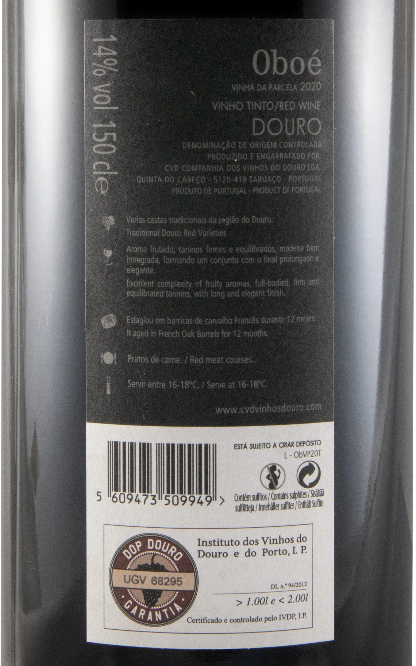 2020 Oboé Vinha da Parcela red 1.5L