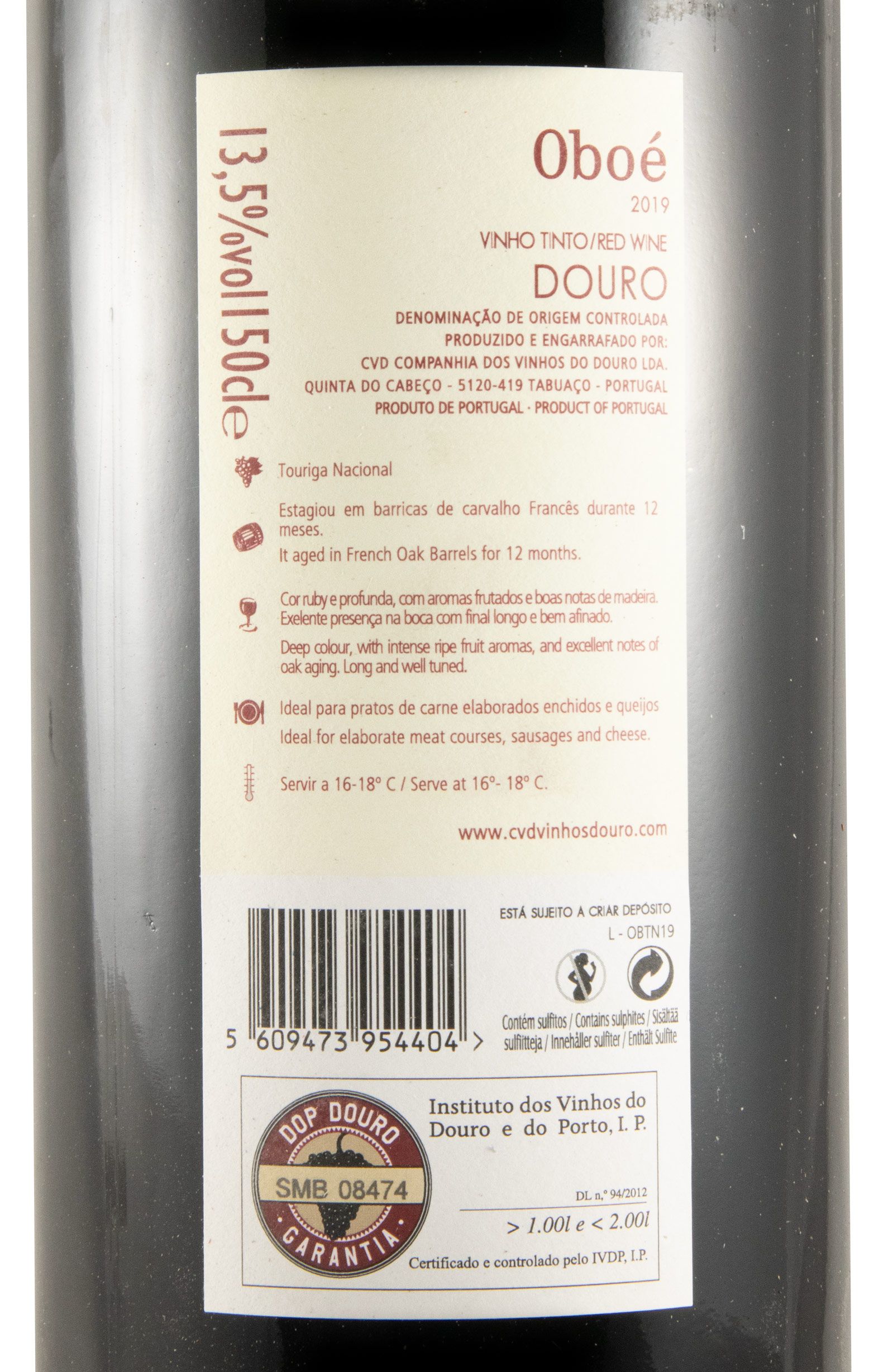 2019 Oboé Touriga Nacional red 1.5L