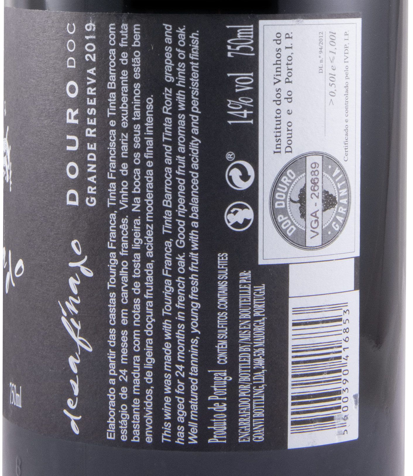 2019 Desafinado Grande Reserva tinto
