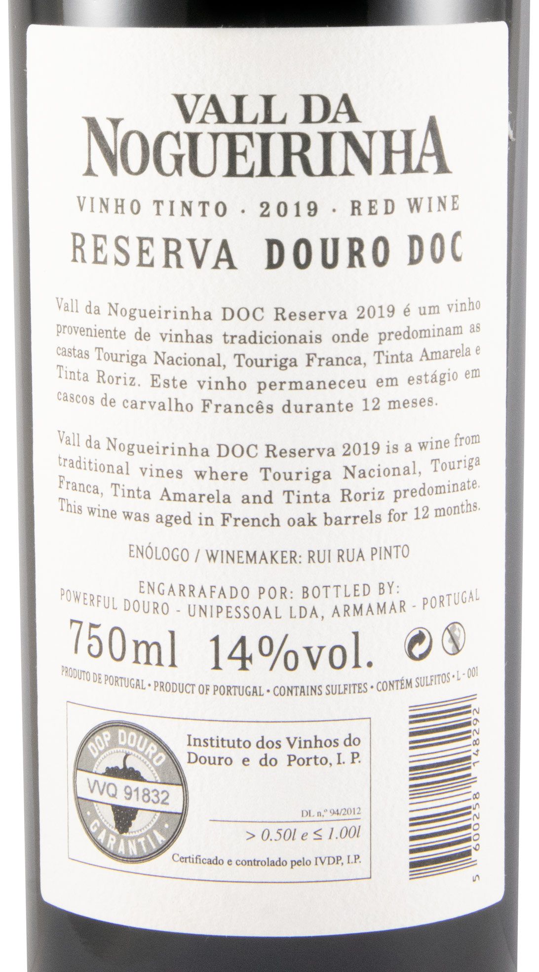 2019 Vall da Nogueirinha Reserva red