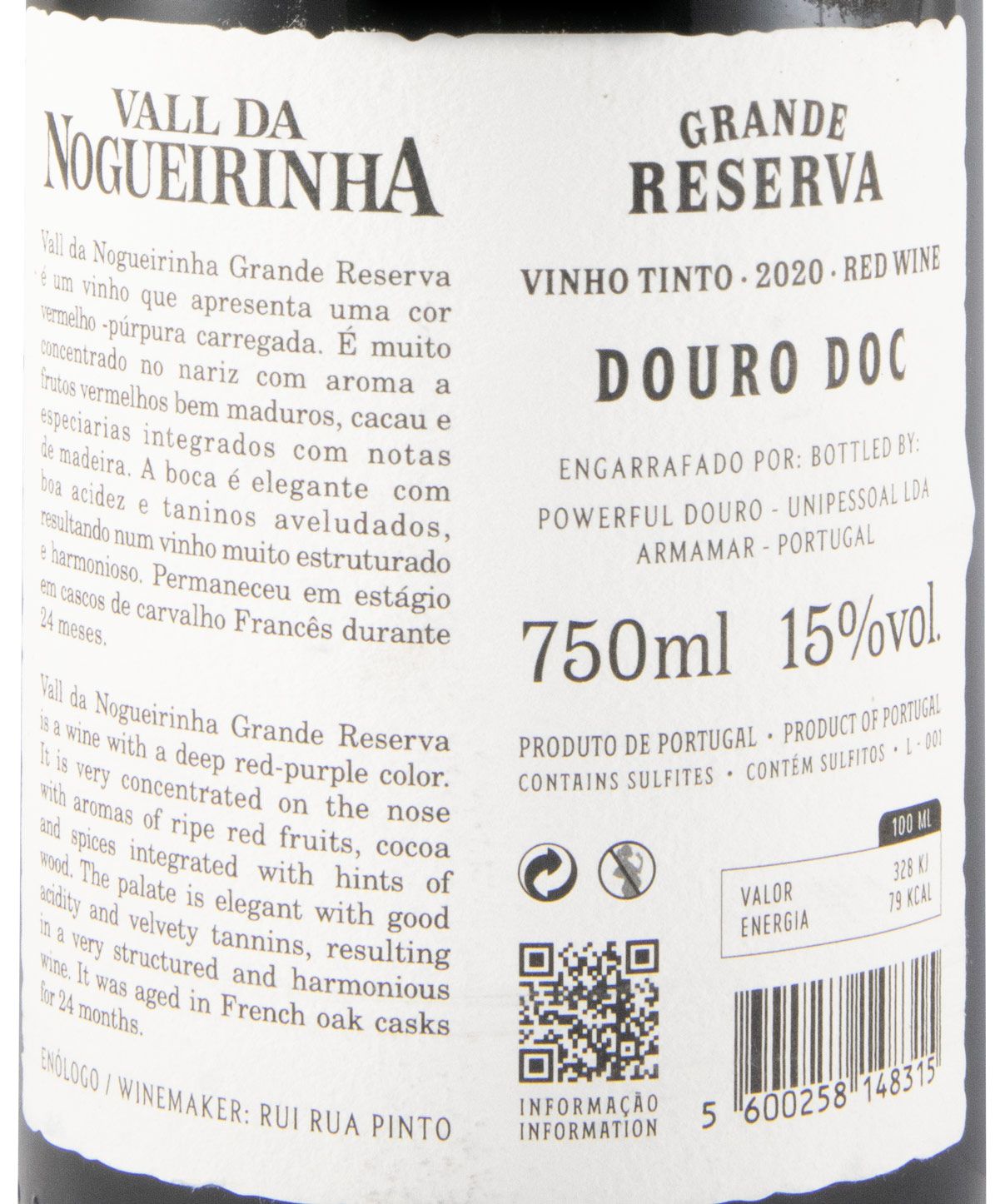 2020 Vall da Nogueirinha Grande Reserva tinto