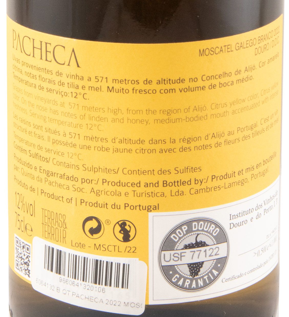 2022 Quinta da Pacheca Moscatel Galego white