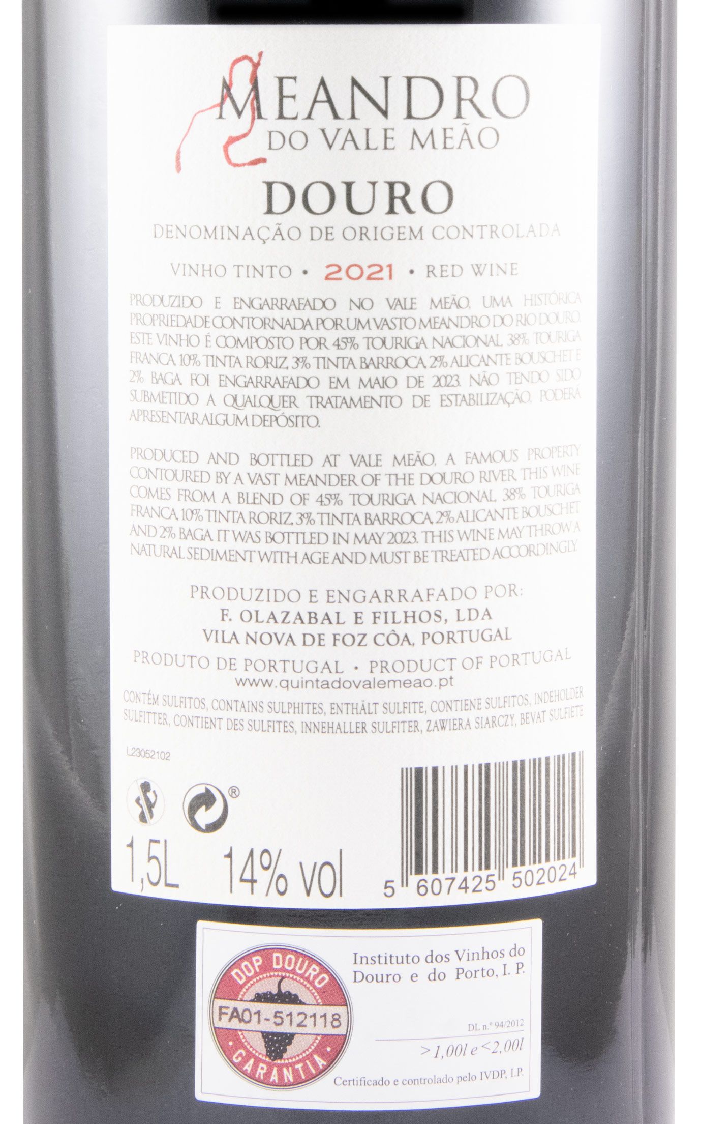 2021 Meandro do Vale Meão red 1.5L