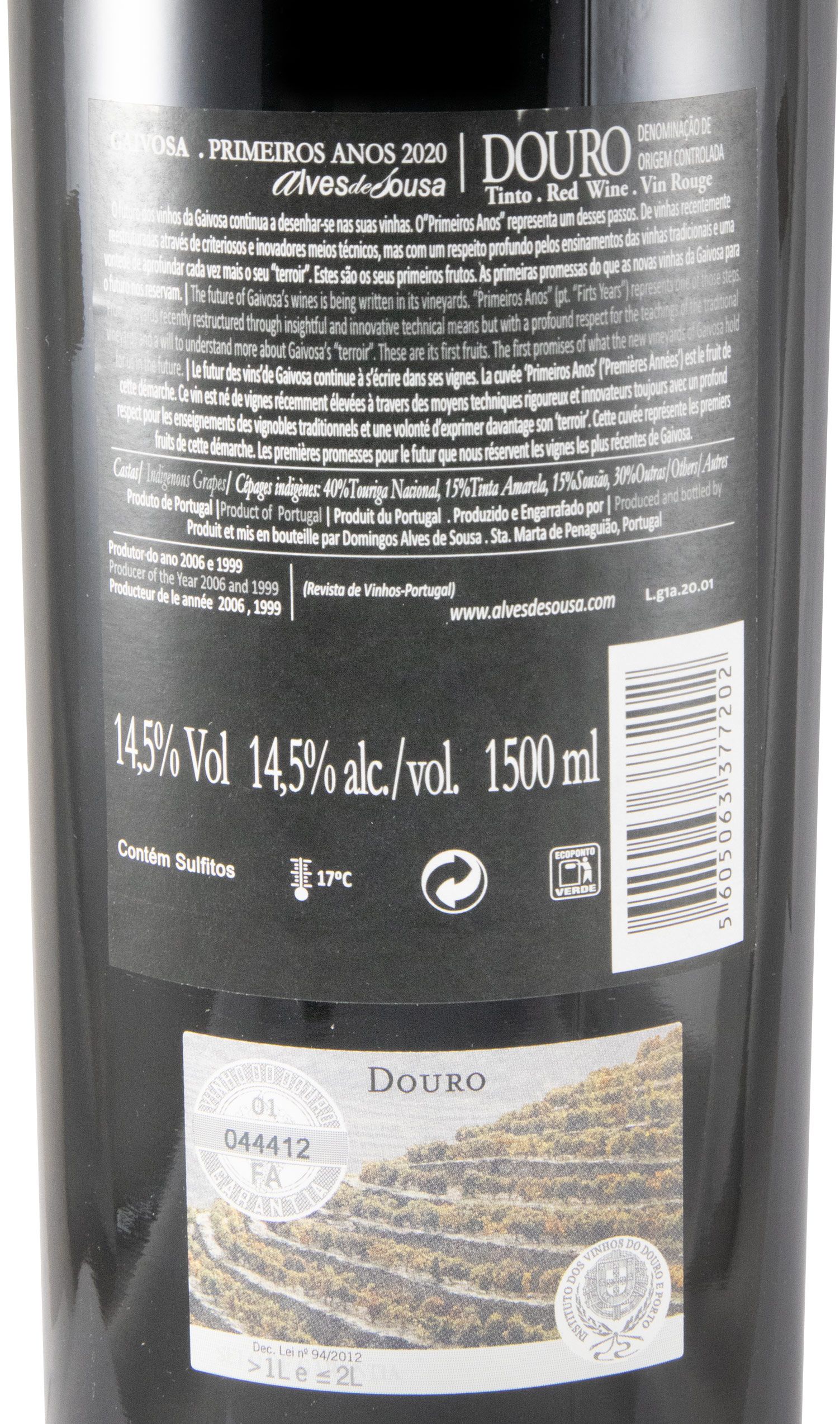 2020 Gaivosa Primeiros Anos tinto 1,5L