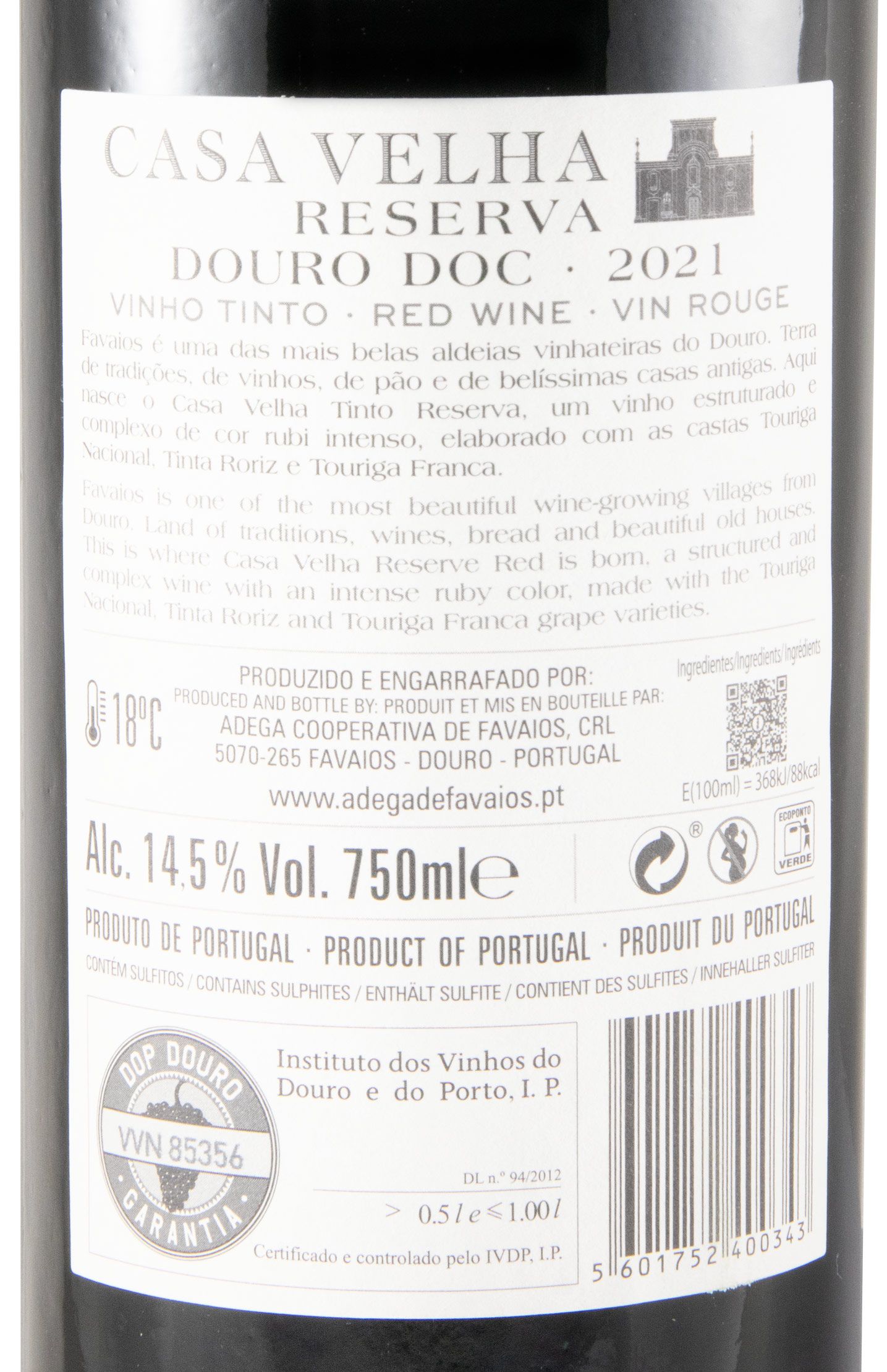 2021 Casa Velha Reserva red