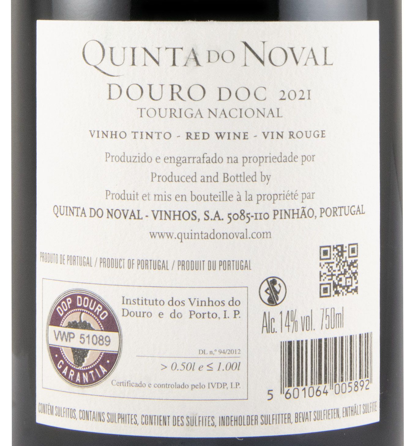 2021 Quinta do Noval Touriga Nacional red
