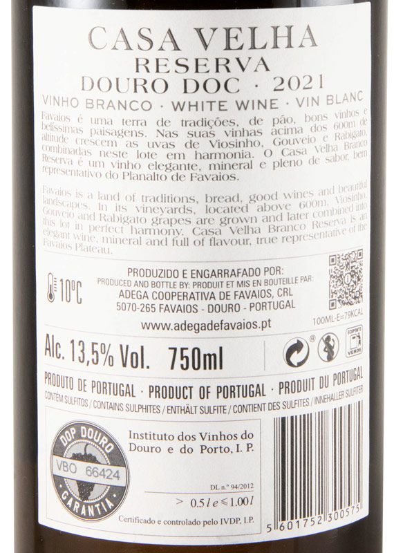 2021 Casa Velha Reserva white