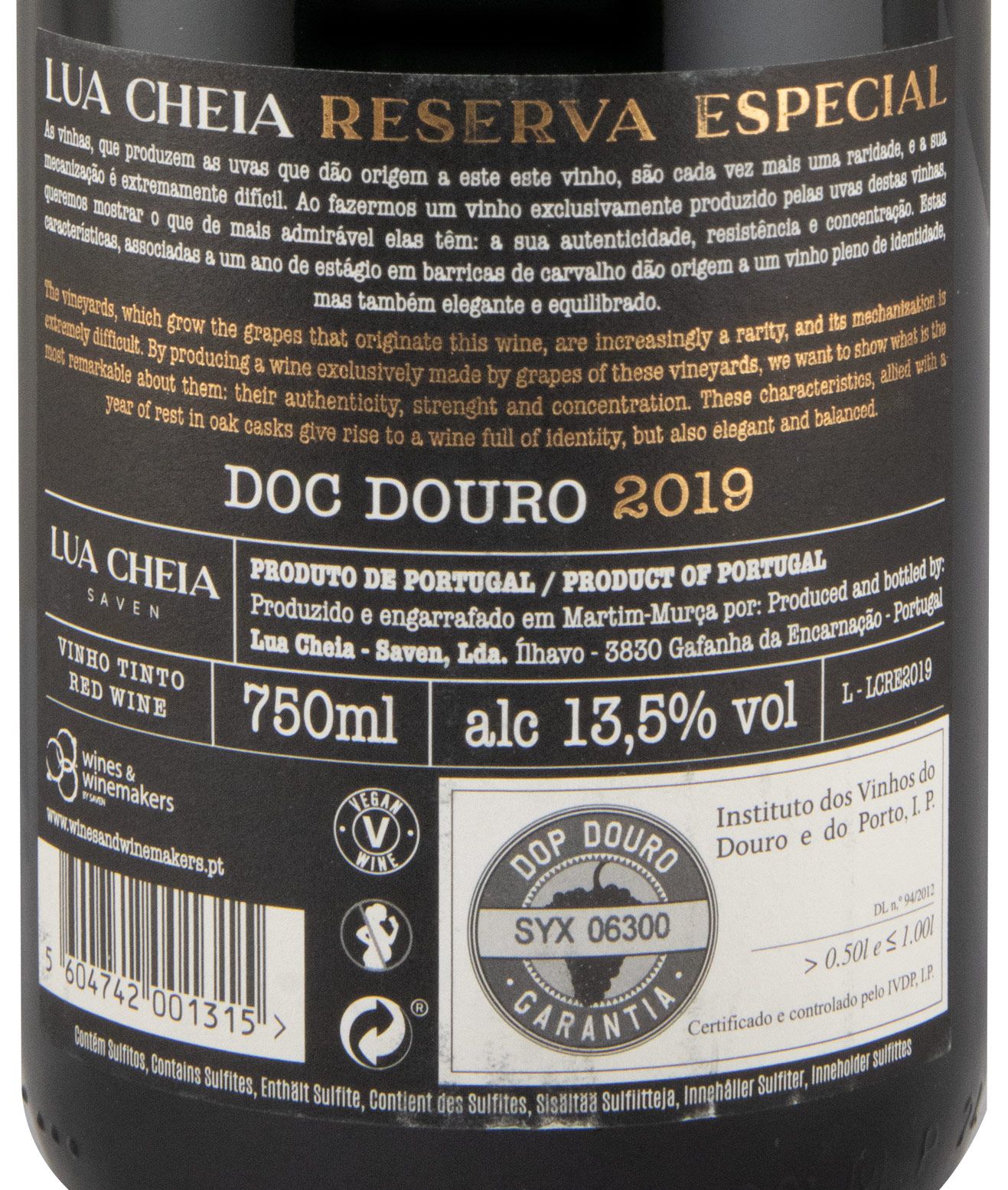 2019 Lua Cheia Reserva Especial tinto