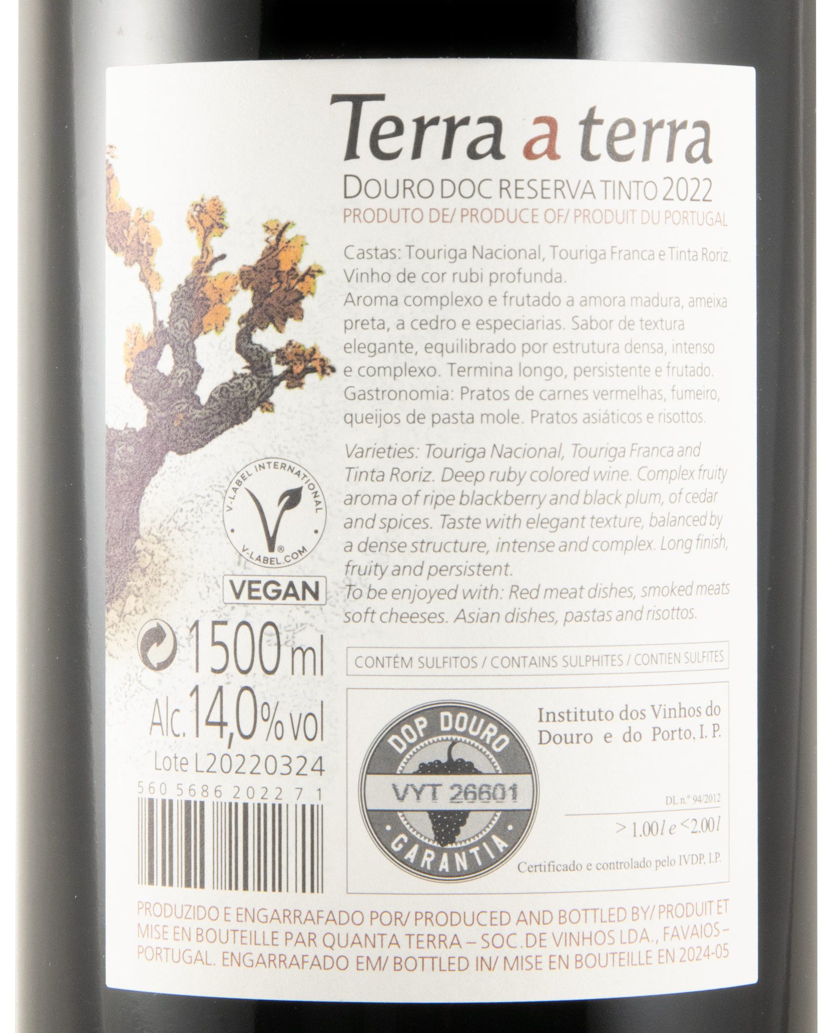 2022 Terra a Terra Reserva tinto 1,5L