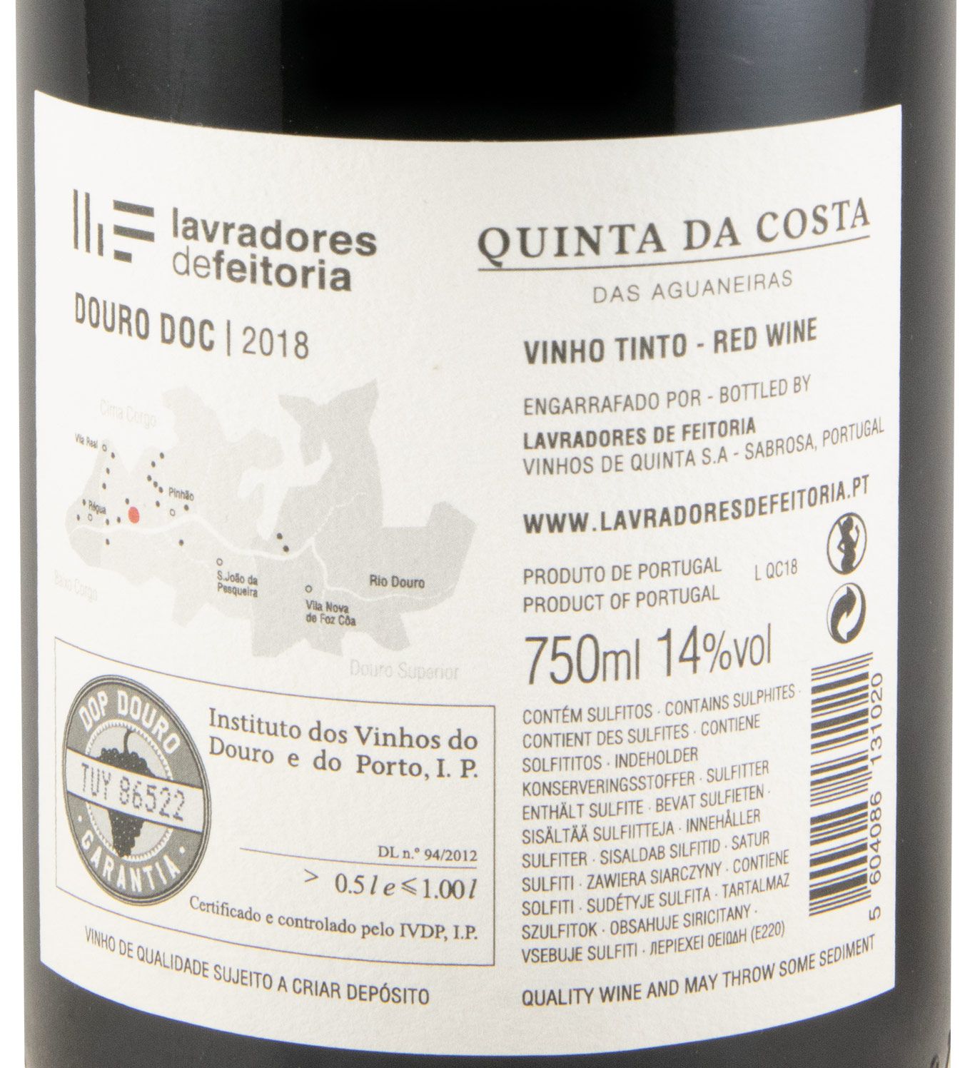 2018 Lavradores de Feitoria Quinta da Costa das Aguaneiras tinto